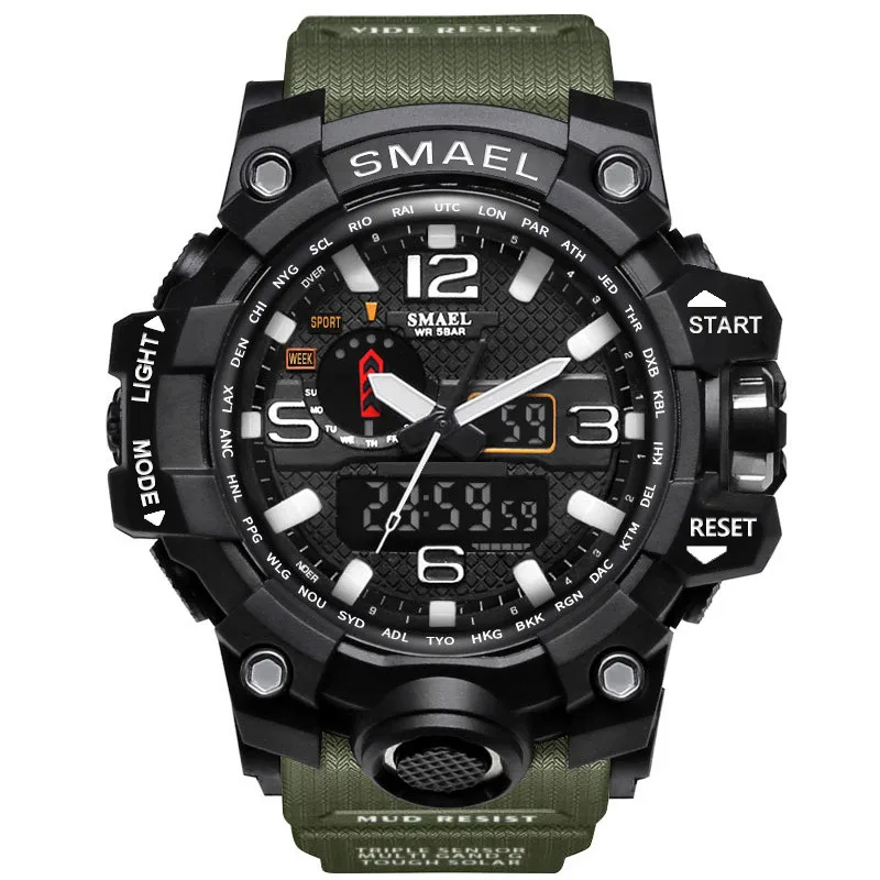 Hot Sale Best Selling Products Smael 1545 Men's Military Sport Watch Digital & Quartz Man Sport Wrist Watches