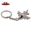 Wholesale 3D Custom Color Silver air plane key chain for airport souvenir