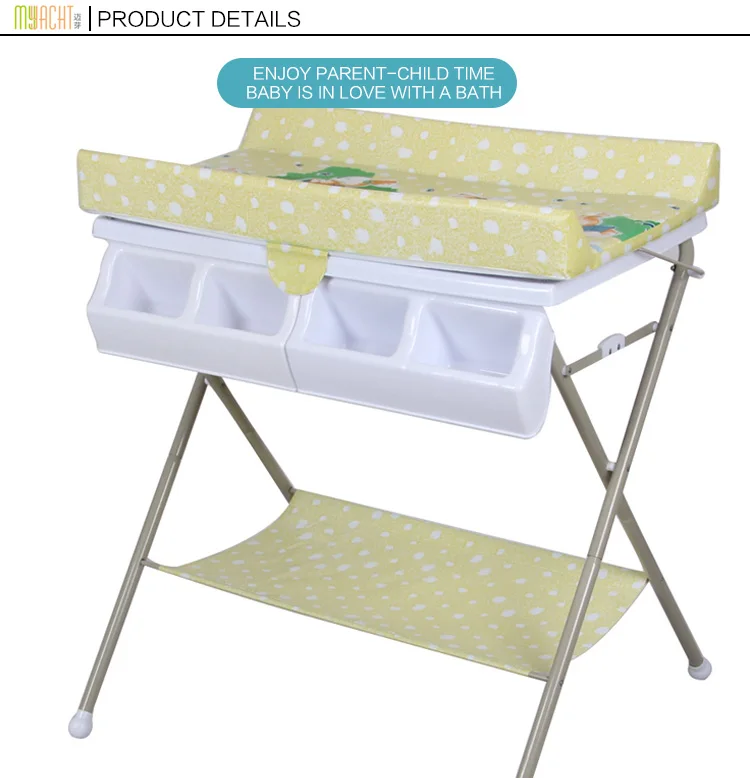 Baby Changing Table Bathtub Bath Tub For Infants With Big Towel Trays