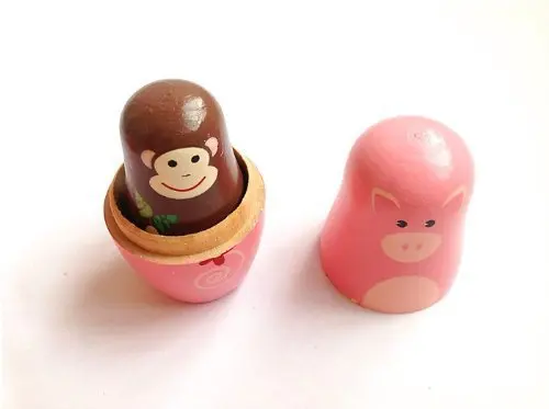 Wooden crafts custom nesting doll toys