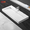 Man-made marble bathroom designs acrylic faux stone solid surface bathroom wash basin