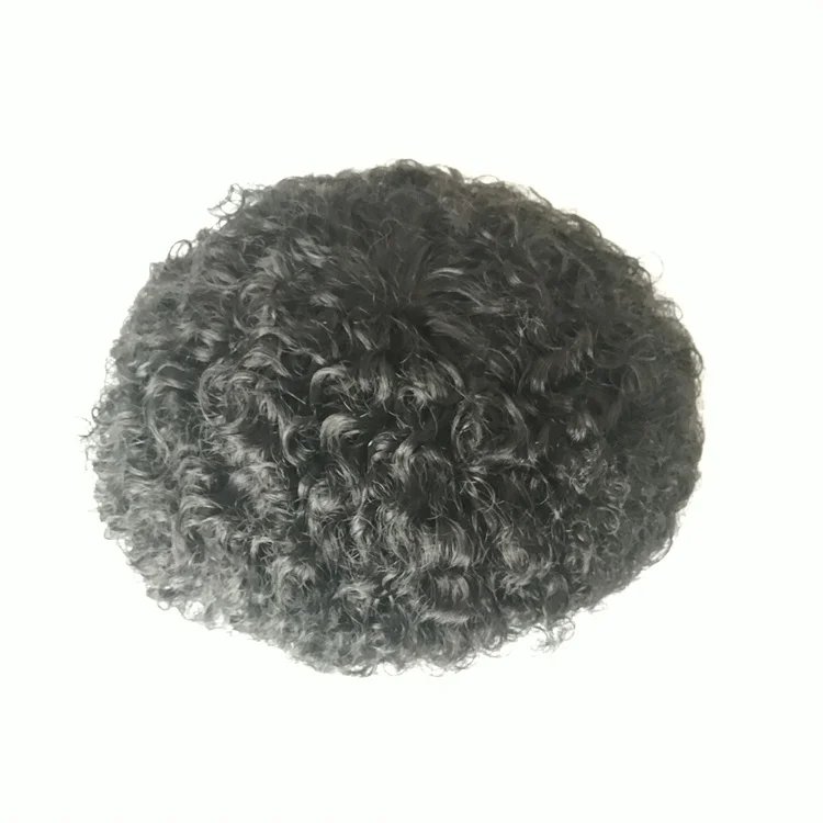 10mm curl India human hair toupee man weaves hair replacement systems protese hair unite toupee for men