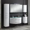 Mirror +side Cabinet+ basin useful PVC bathroom cabinet vanity