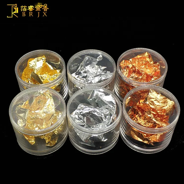 
China best quality fine nail sticker diy nail parts gold leaf 