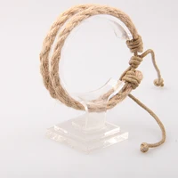 

Newest design hemp rope hand-woven bracelet promotional gift bracelet