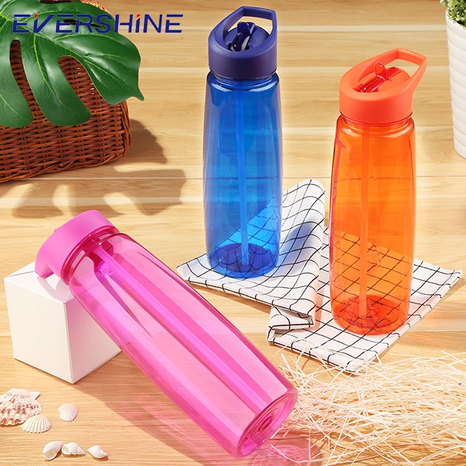 

Cycling Hiking 750ml Straw Plastic Tritan Drinking Sport Water Bottle, Customized color
