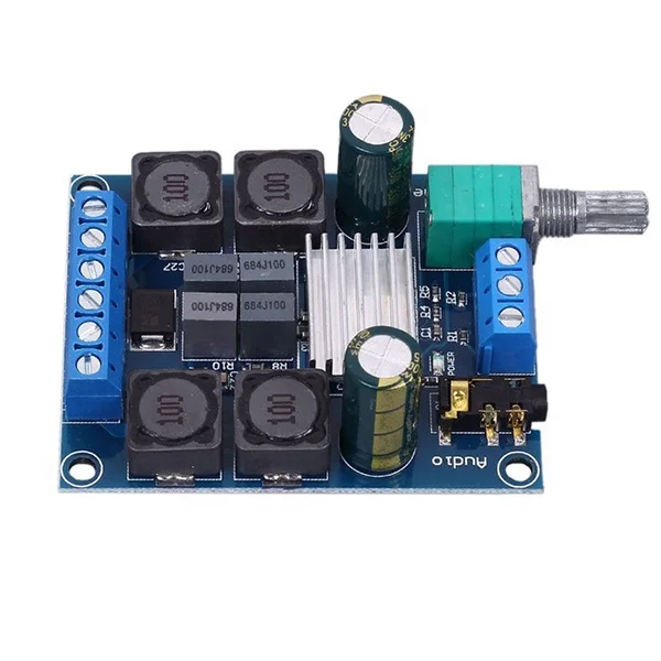 

2x50W Digital Amplifier Power Module TPA3116D2 amplifier cicruit board dual channel 50W+50W dc 12v 24v, N/a