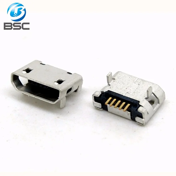 10 Stück Typ B Micro-USB-5-Pin-Buchse Ladegerät Mount Jack Connector Port-BRSH5 