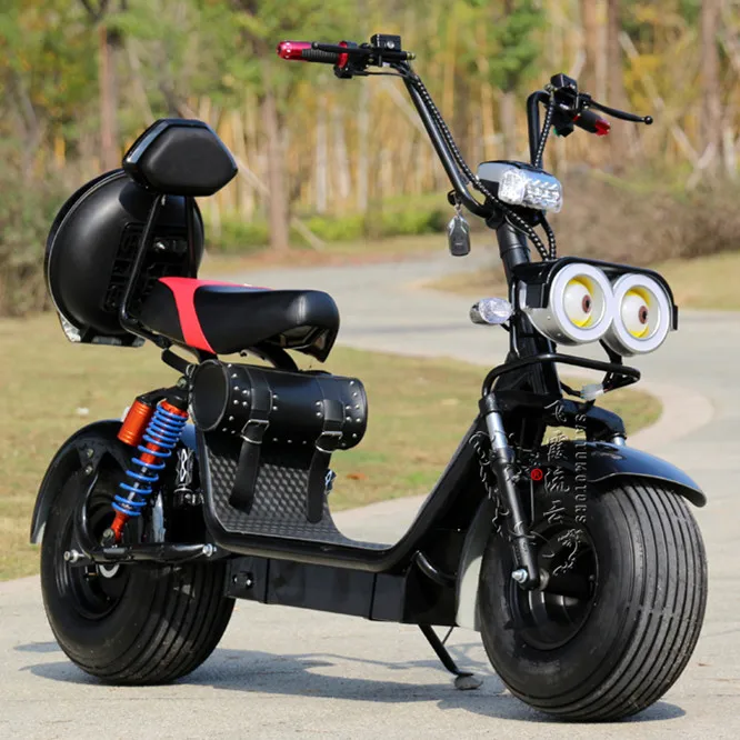 

Adult electric motorcycle with 12 inch big tire 60v 20ah battery cheap scooter electric citycoco