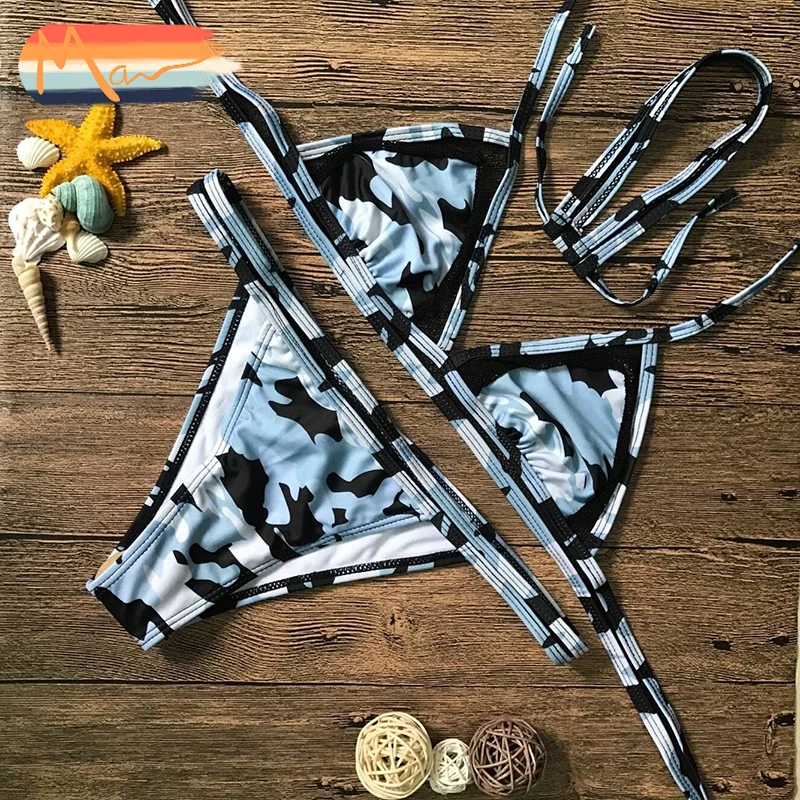 

Maxnegio micro camo bikini thong bikini