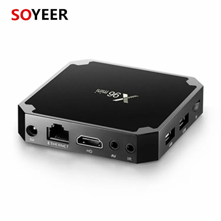 Ready to Ship Soyeer Popular X96 mini android tv box S905w 2+16G Android 7.1 tv box support many Channels