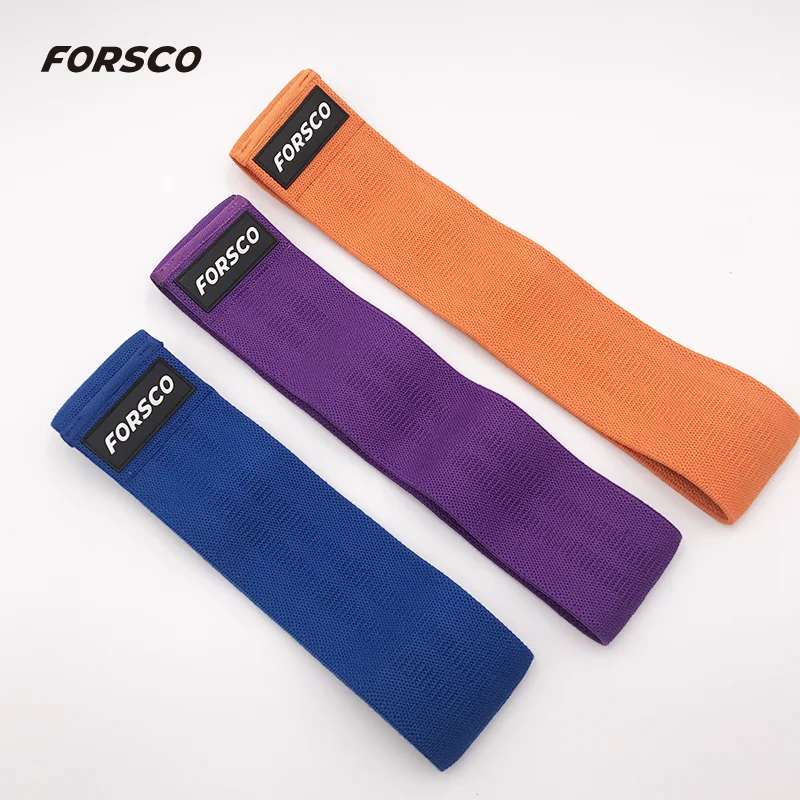 

Resistance Bands Durable Colourful Elastic Fabric Fitness Exercise Hip Circle Band, Any customized color pink;purple;blue;black etc