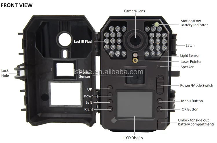 full HD long dstance night vision range 25 meters battery 1080P hunting game camera