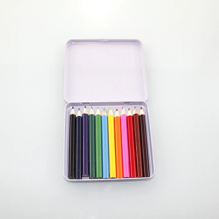 半尺寸迷你彩色铅笔金属锡盒