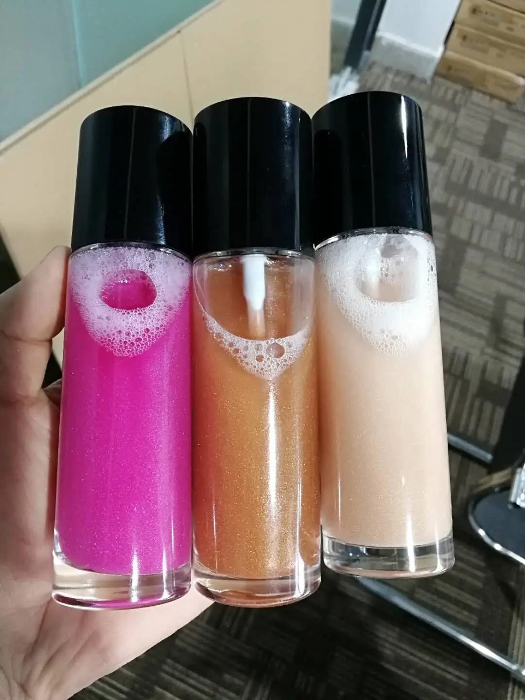
Glitter Gold Shimmer Spray Liquid Highlighter Face Spray Private Label Body Shimmer Spray 