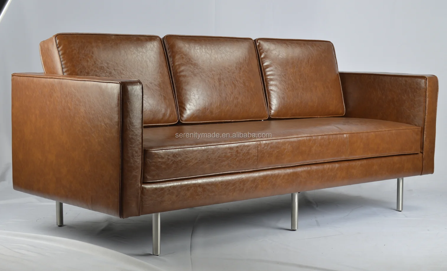 industrial style leather sofa