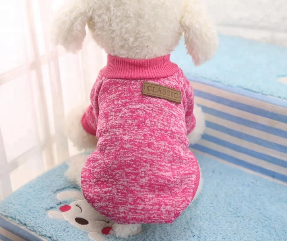 

New Product Classic Winter Warm Dog Clothes Puppy Pet Cat Jacket Coat Fashion Soft Pet Sweater Clothing For Chihuahua Yorkie