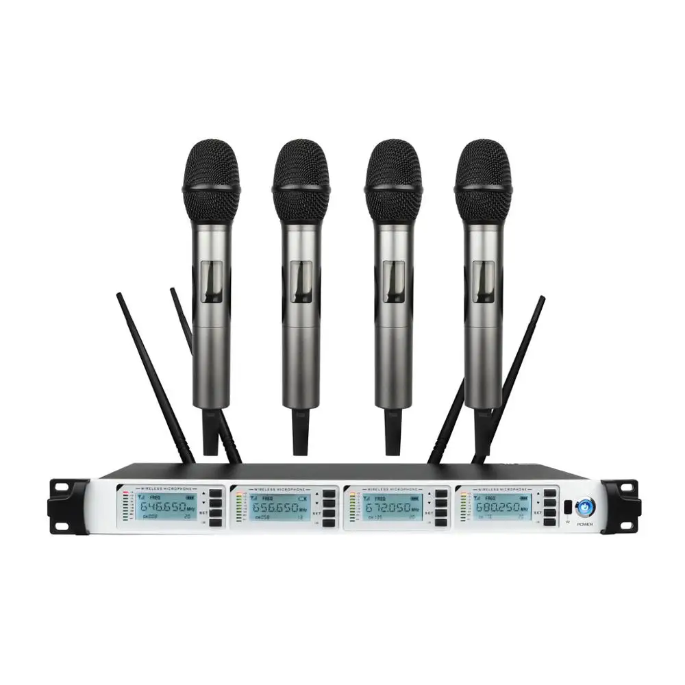 

STABCL Audio High Sensitivity 4 Channel Uhf Wireless Conference Microphone System For Meeting Room Use