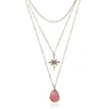 Hot selling cluster layers Natural Stone Necklace