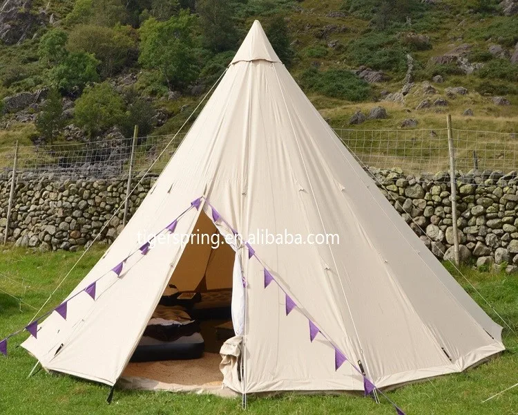 5m Canvas Bell Tent Tipi Tent Of Camping Adults Teepee Tent Buy