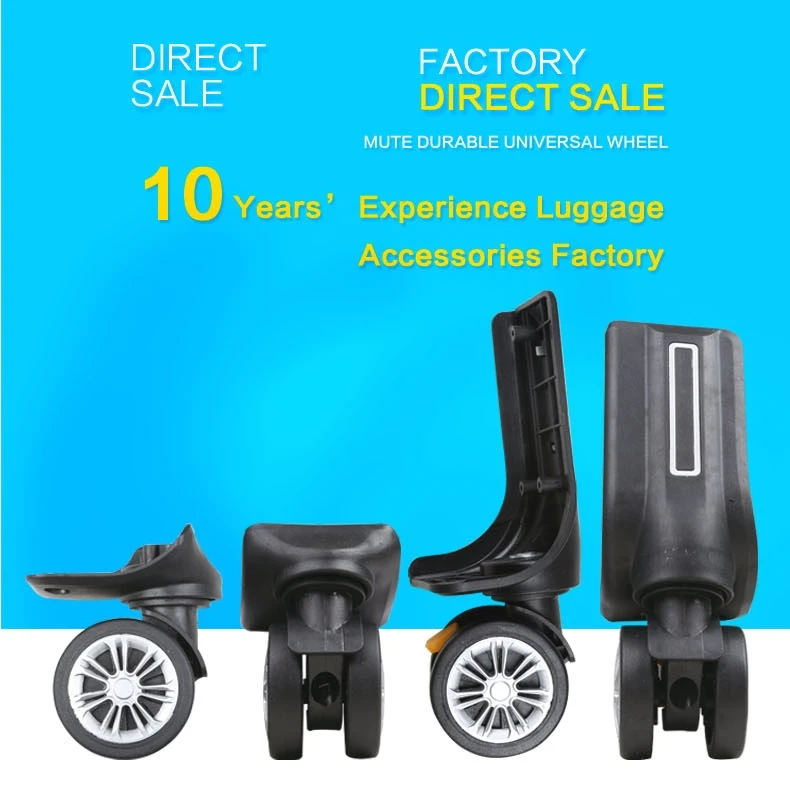 Colorful Swivel Rubber Luggage Parts Ball Bearing Wheel Accessories