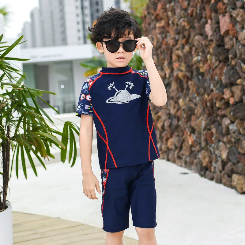

2019 New arrival Space printing boy bathing suit, Accept customized