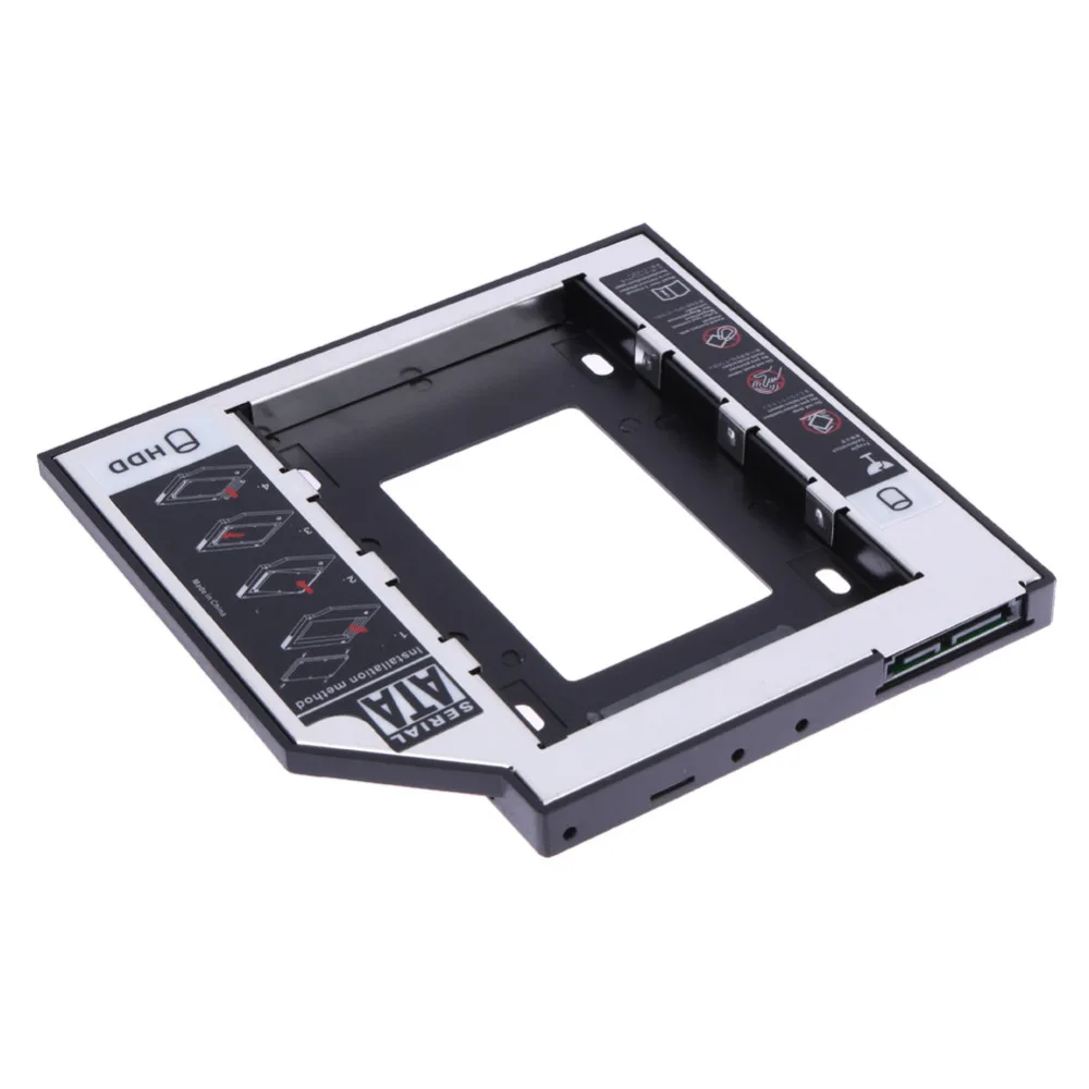 

High Quality Universal 2.5 2nd 9.5mm Ssd Hd SATA Hard Disk Drive HDD Caddy Adapter Bay For Cd Dvd Rom Optical Bay