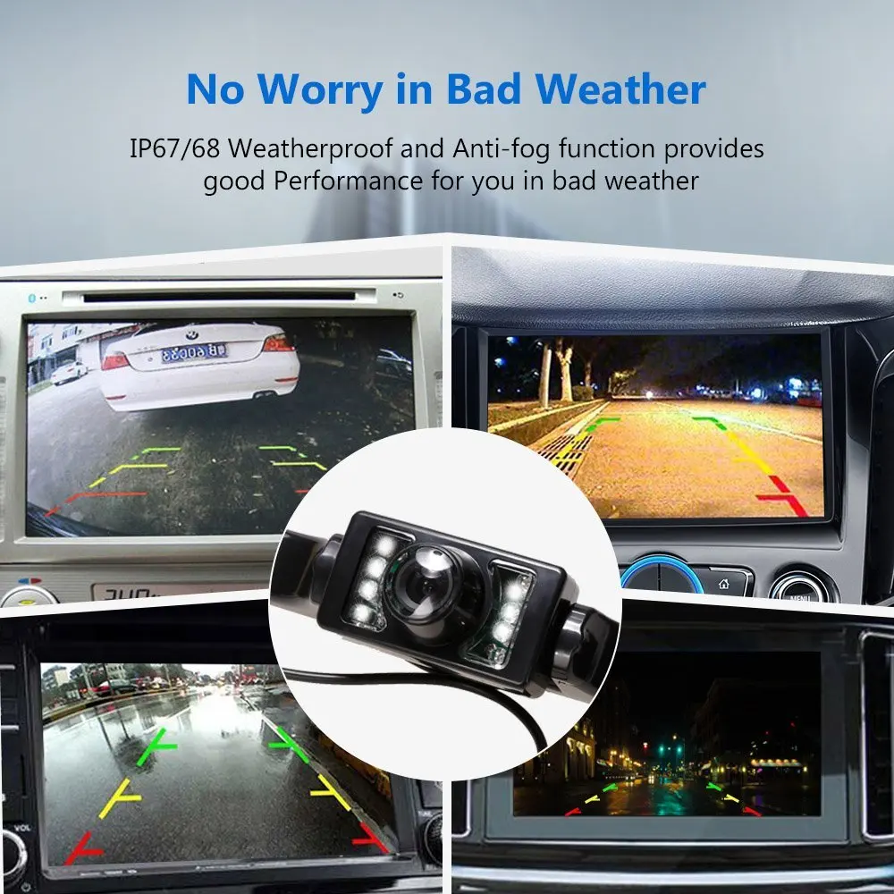Podofo Wireless 4.3" Car Mirror Monitor + Waterproof Car Rear View