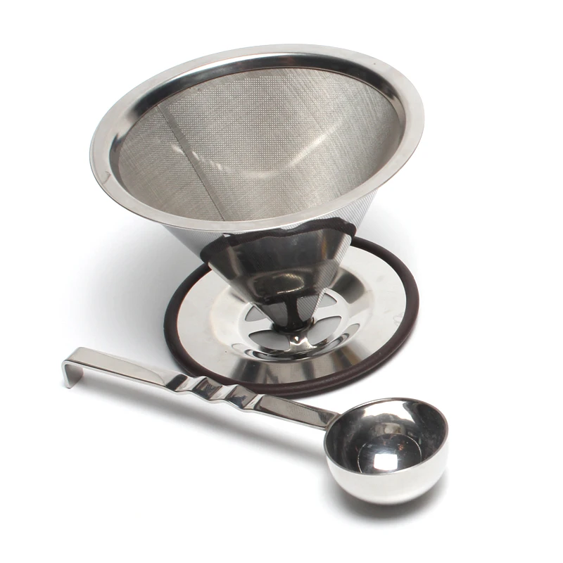 Stainless Steel Coffee Filter Mesh Strainer Reusable Paperless Filter