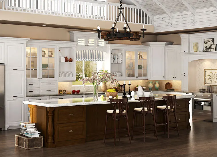Armarios De Cocina Modulares De Madera Maciza Con Diseño De Cocina