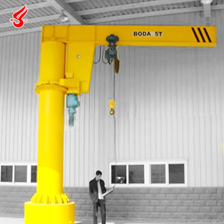 cantilever swinging arms 360 degree rotating 0.5 t mini electric jib crane