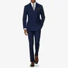Latest design blue with white stripes fabric tailor jacket men suit custom made