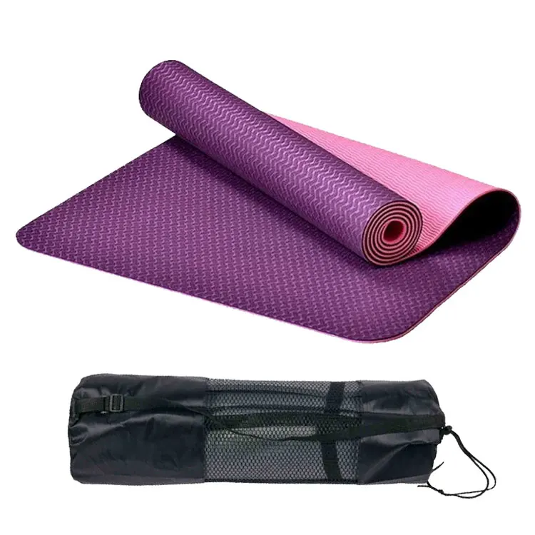 

High density material non slip bottom design good quality tpe yoga mat, Customized