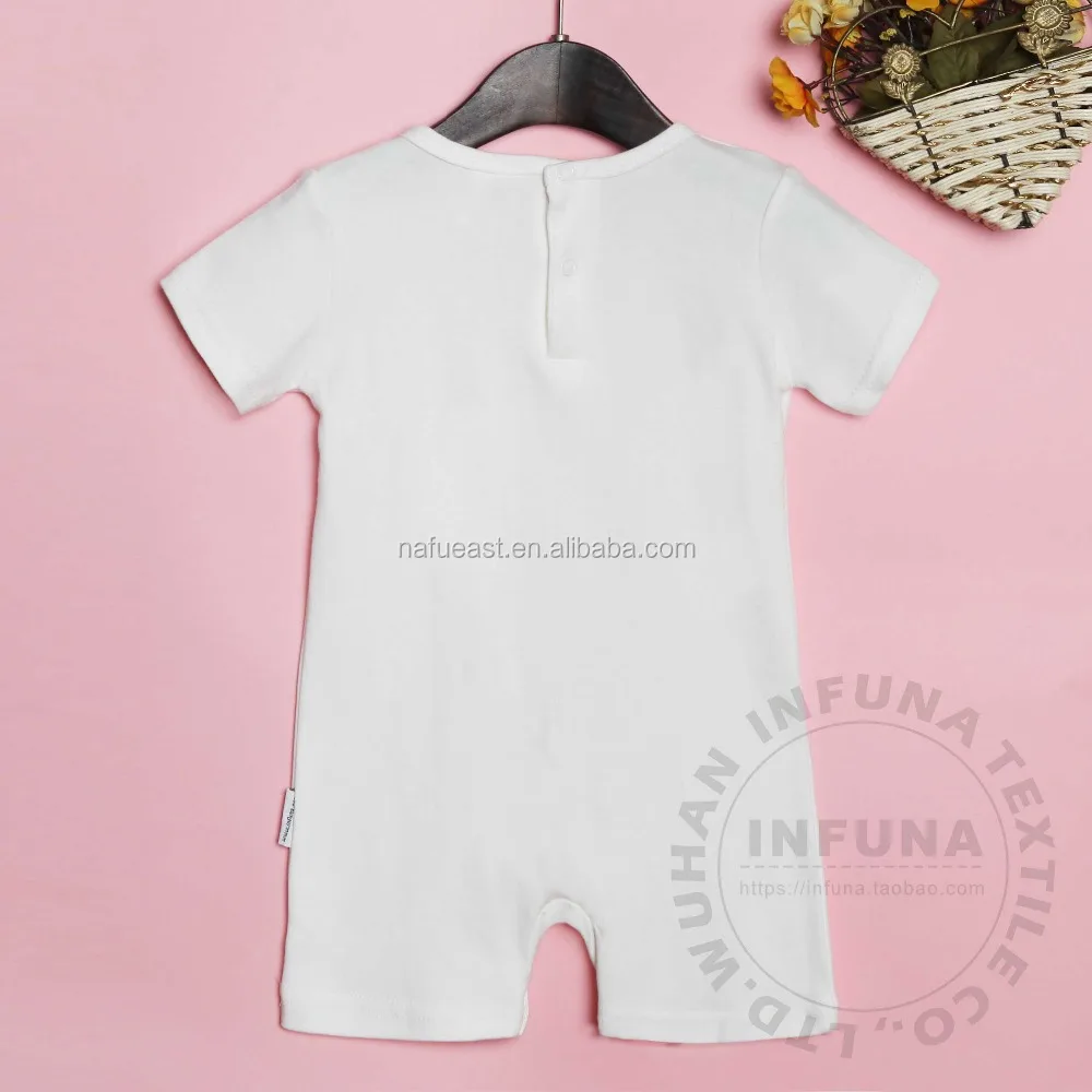

Hot Sale Customized Cotton Short Sleeves Baby Romper Sublimation Printing