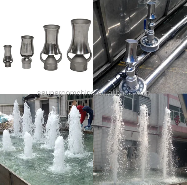 Outdoor Indoor Square Water Fountain Accessories Brass And Stainless