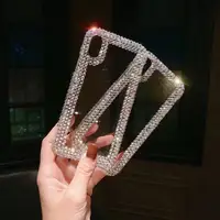 

Unique Design Diamond Edge Phone Case Bling Bling Back Cover for iPhone11 pro XS Max xr 2019