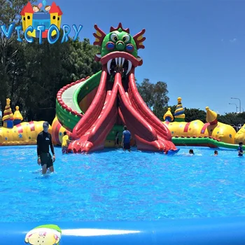 water slide inflatable pool