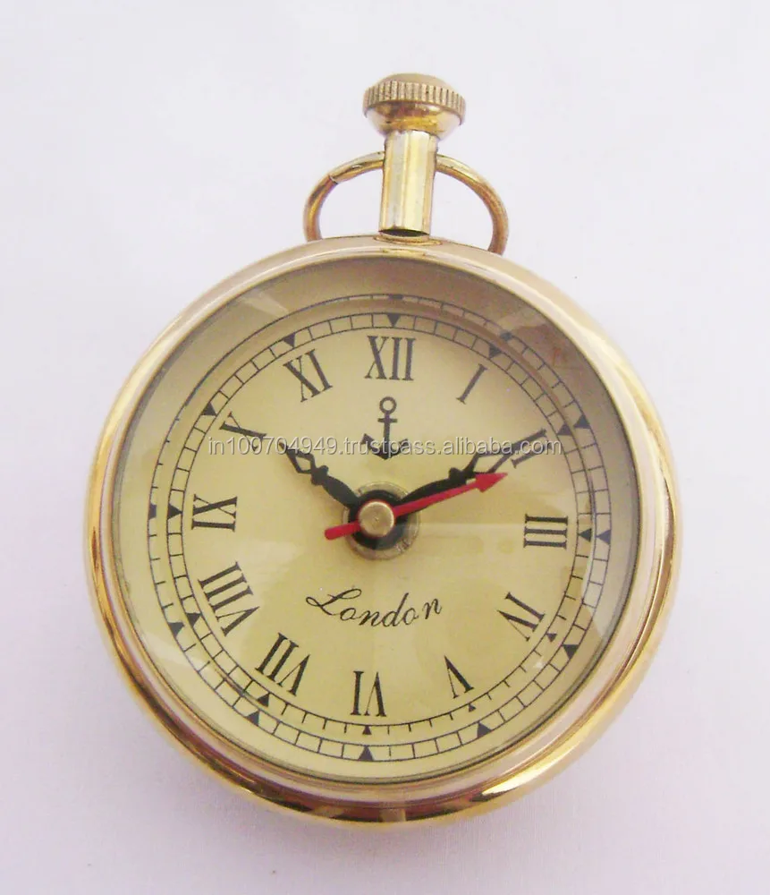 Nautical Analog Clock Ball Clock Antique Style Brass Clocks Fancy