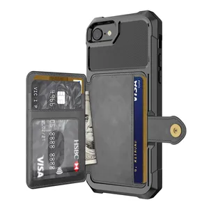 Magnetic Card Wallet Phone Case iPhone 8