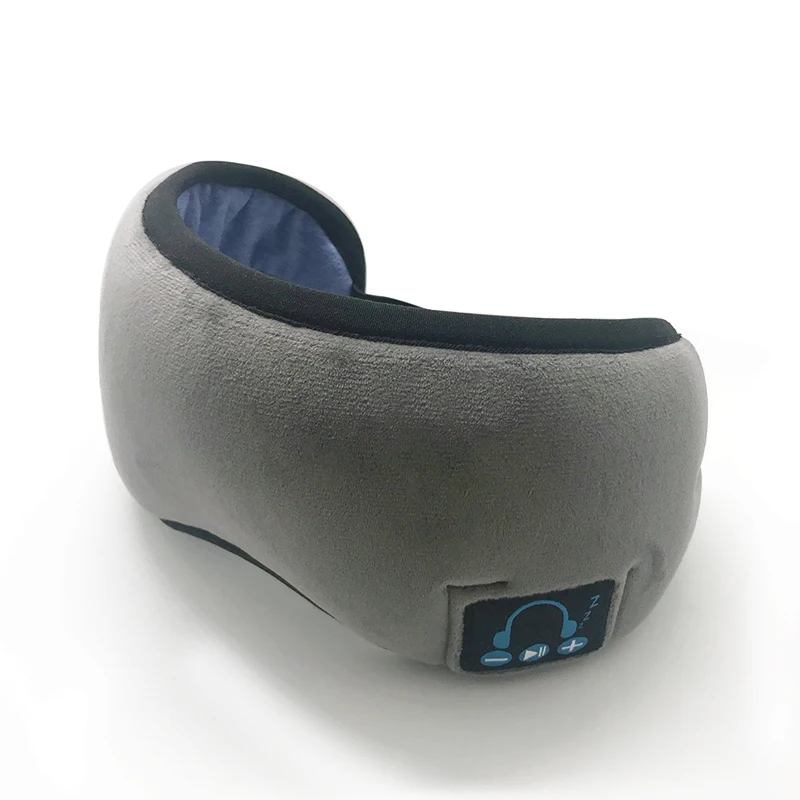

2020 New Calion Wholesale 5.0 Bluetooth Headband Wireless Music Sleeping Travel Eye Mask Custom Sport Washable Sleep Eye Mask, Black