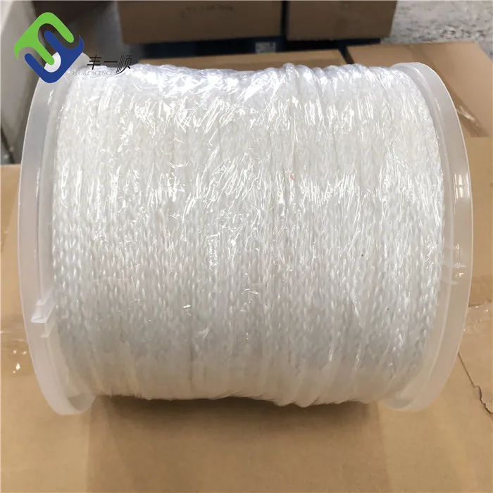 White Color 8 Strands Hollow Braided Polyhethylene Rope 1/4&quot;x600ft Hot Sale