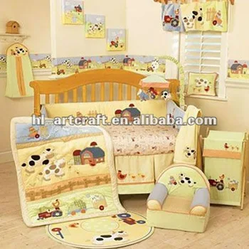 Yellow Sheep Cotton Baby Crib Bedding Set Buy Baby Crib