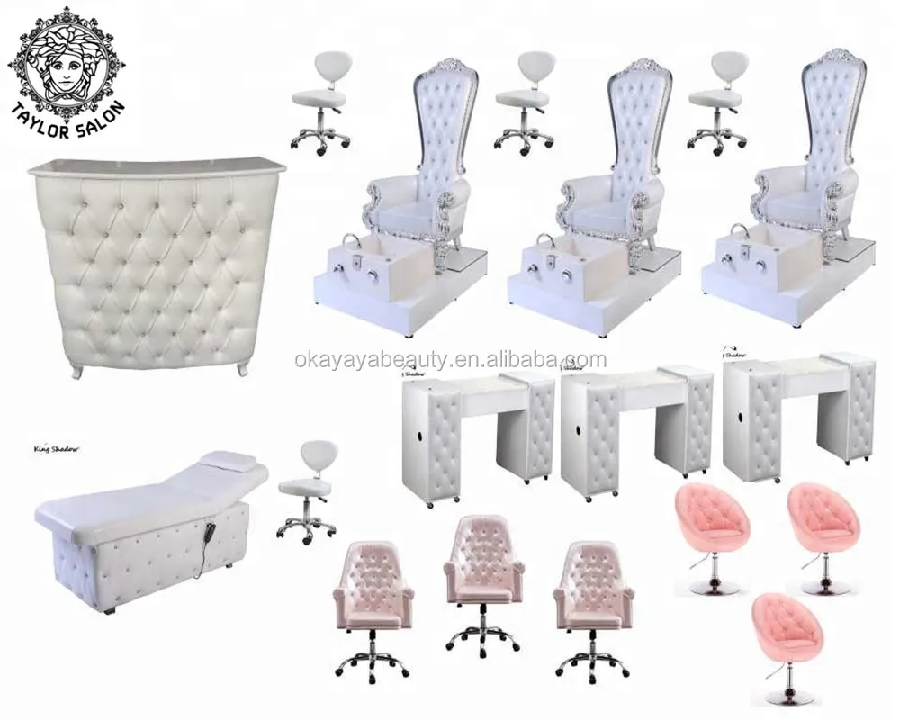 

nail salon furniture package professional cheap king throne foot spa chair manicure pedicure set