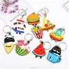 Wholesale Mix 13pcs/lot Cartoon Animal PVC Keychain Cute Food Fruit Key Rings Car Key Chains Child Toy Pendant Trinkets Llaveros