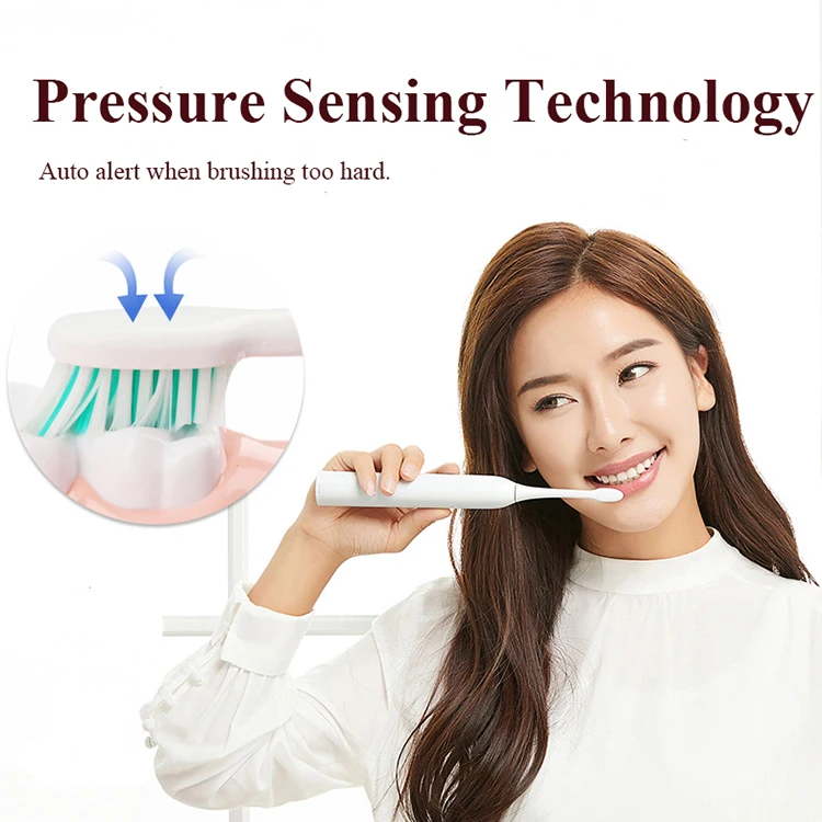 ML910 waterproof IPX8 Pressure Sensor with touch control  sonic electric toothbrush