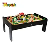 wholesale 90PCS educational wooden table top train set for children W04C009B
