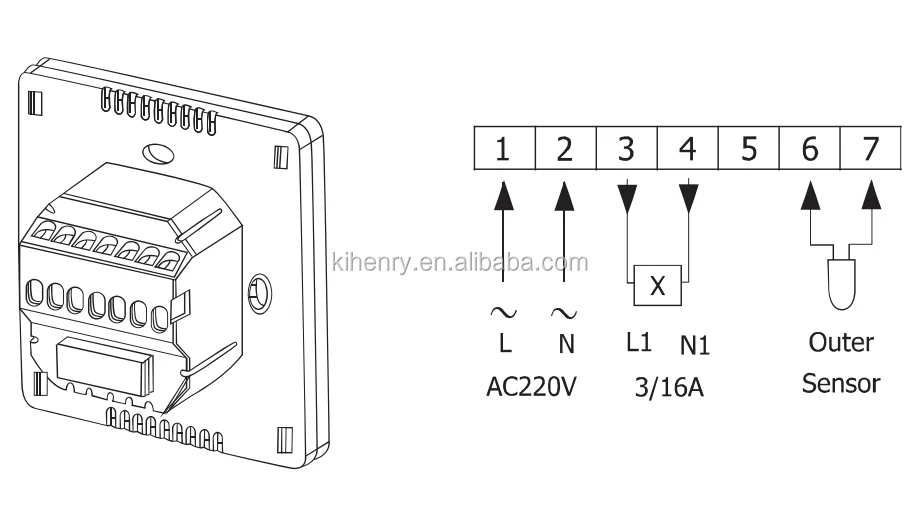 Ht09 Large Lcd Screen Heating Room Thermostat With Weekly Programmable