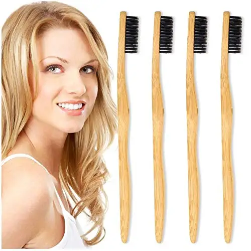 

Hot eco products bamboo toothbrush with different color, Natural and carbonizted