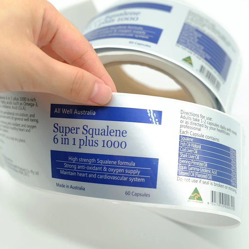 Uv Print Adhesive Glossy Silver Label Sticker/water Proof Glossy Paper ...