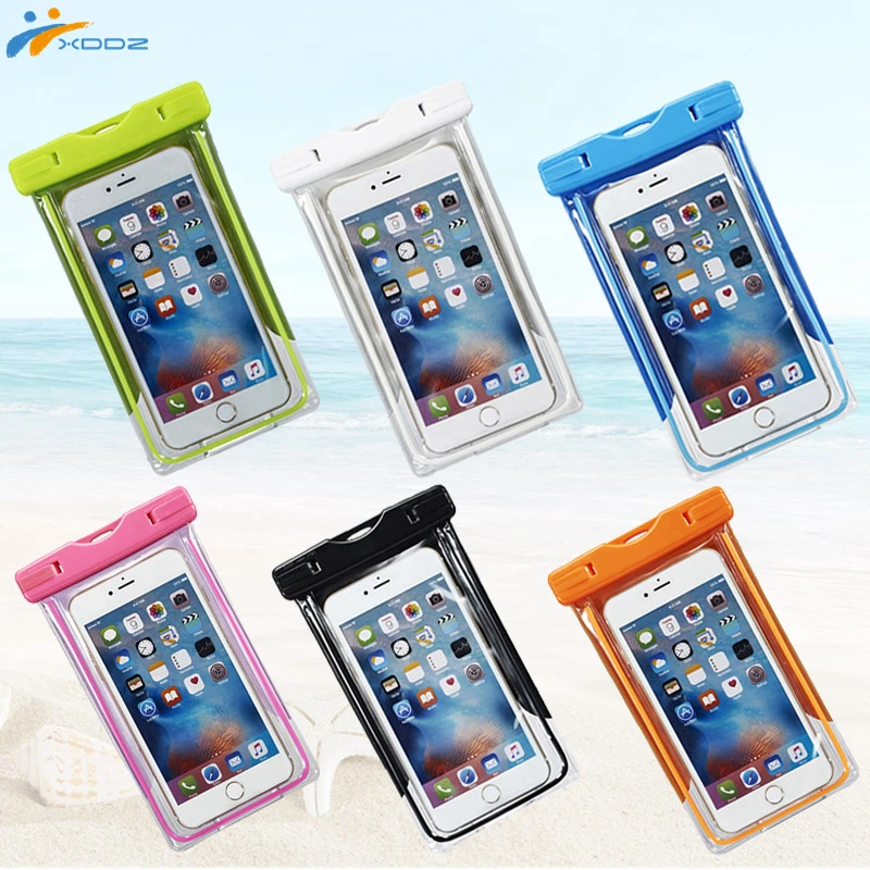 

XDDZ-Factory Universal PVC Waterproof Phone Bag Case 6 inch with Armband & Lanyard, for iPhone 8 /4/5/SE/6/6plus/ 7/ 7plus, etc., Black/white/orange/pale greer/blue/magenta